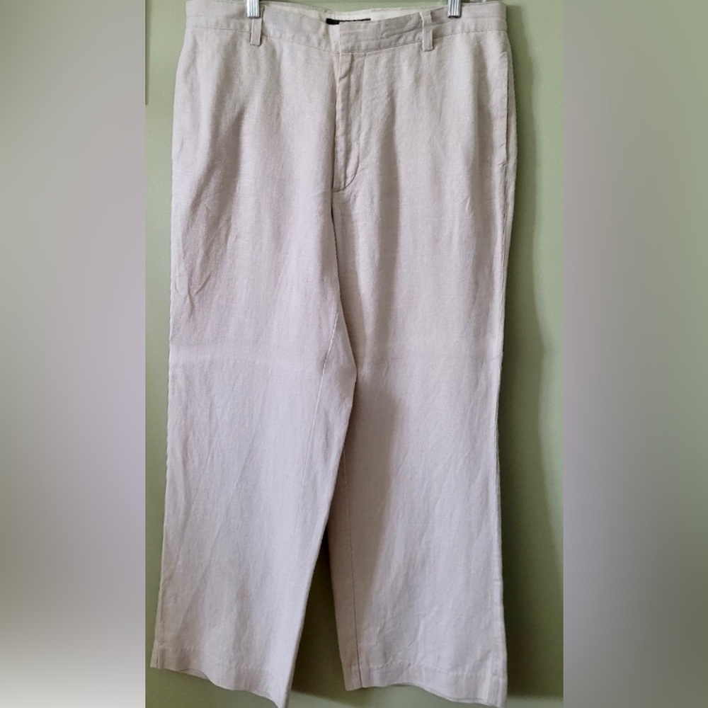 Banana Republic Linen Dress Pants, Tan, 37” x 31"